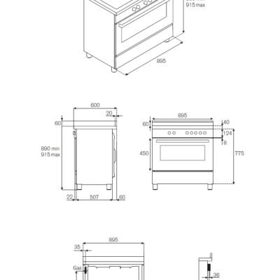 FOGÃO BERTAZZONI PROFESSIONAL PRO96L1EROT
