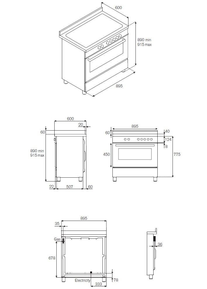 FOGÃO BERTAZZONI PROFESSIONAL PRO96L1EROT