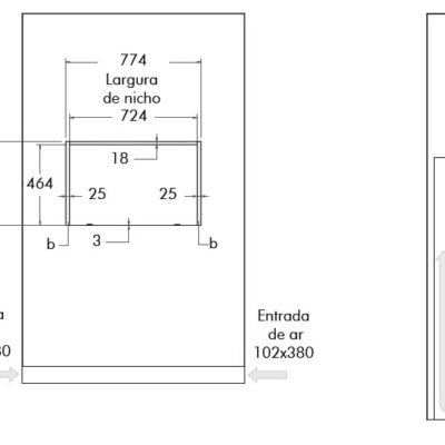 medidas_dos_nichos_bertazzoni_prof_e_mast_30_soex_2 Forno Combinado Bertazzoni MICRO-ONDAS BERTAZZONI MASTER MAST30SOEX